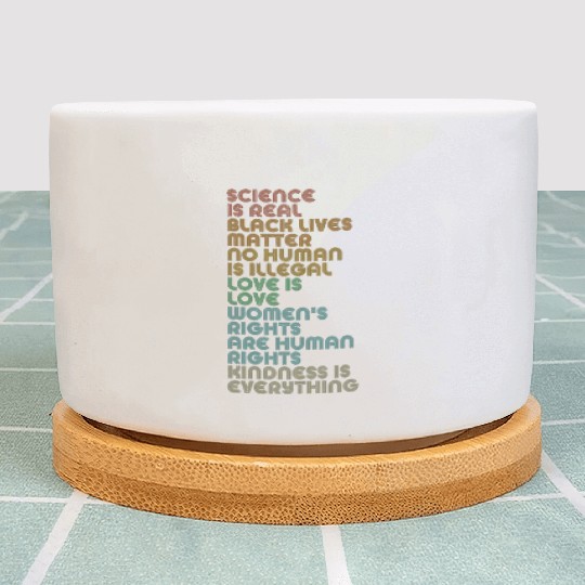 Vintage, Retro Science Is Real, Black Lives Matter Plant Pots