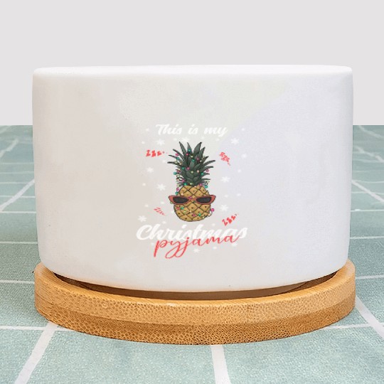 Winter Christmas Pyjama Pineapple Plant Pots