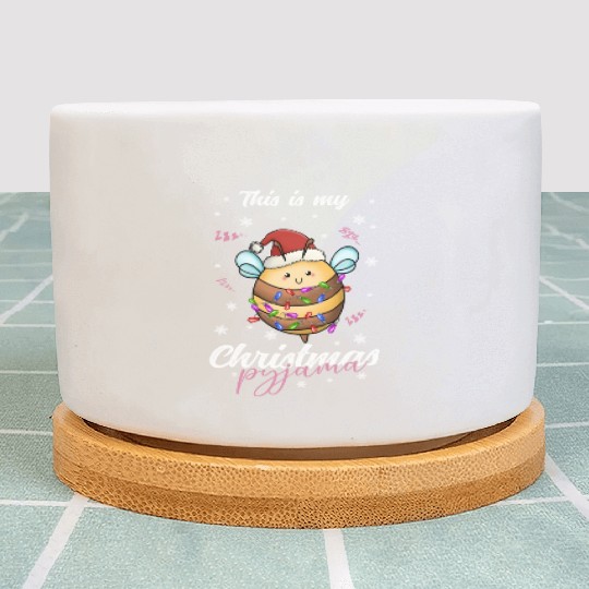 Winter Christmas Pyjama bee Plant Pots