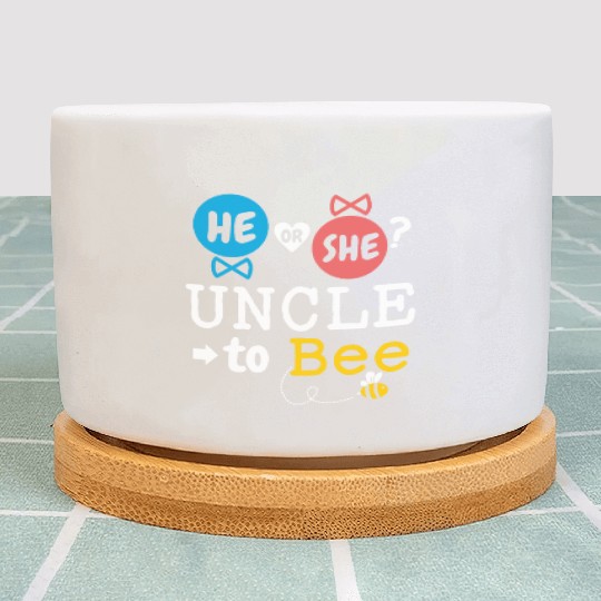 He or She Uncle To Bee Gender Reveal Family Baby Plant Pots