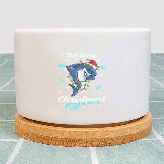 Winter Christmas Pyjama Shark Plant Pots