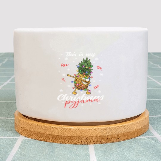 Winter Christmas Pyjama Pineapple Plant Pots