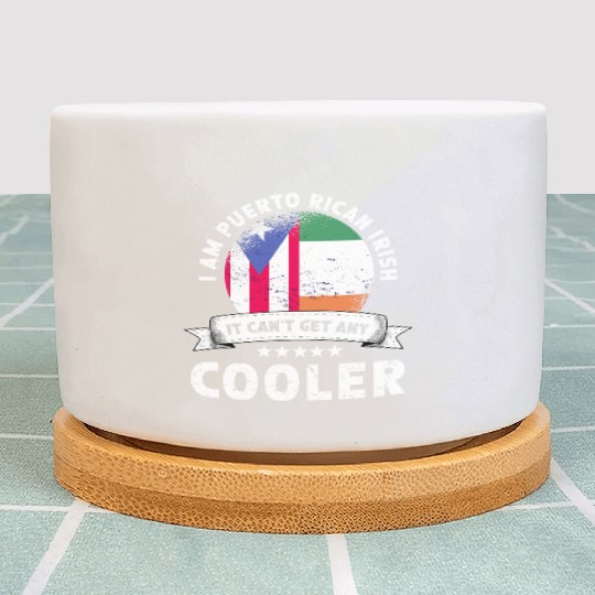 Puerto Rico Flag Ireland Grown Patriot Country Plant Pots