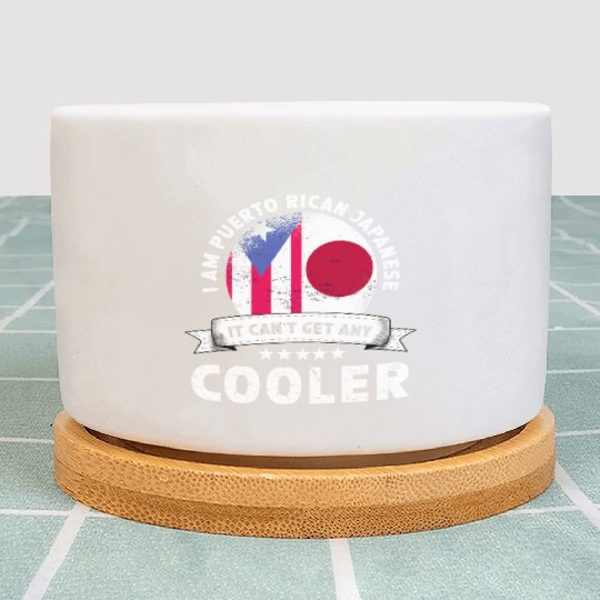 Puerto Rico Flag Japan Grown Patriot Country Plant Pots