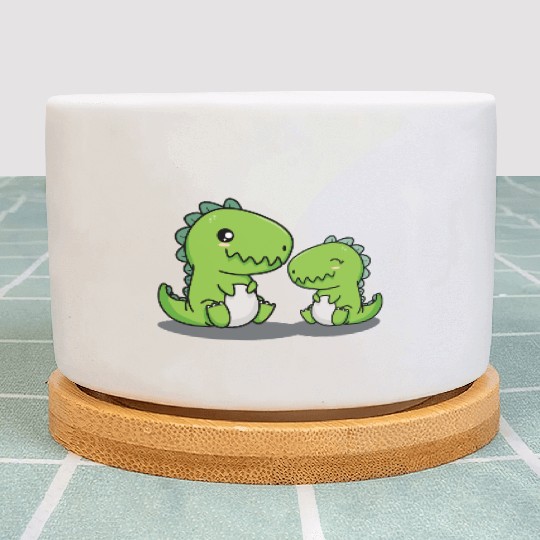 Big Brother Dino Siblings Baby Dinosaur Little Boy Plant Pots