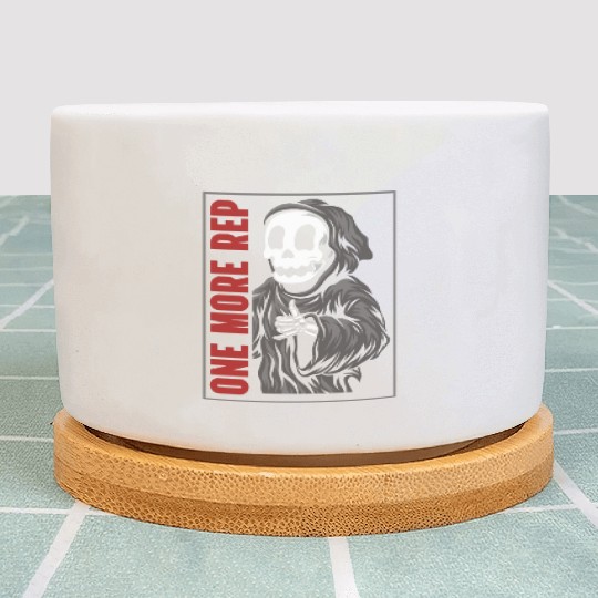 Weightlifting Grim Reaper Gym Workout Humor Plant Pots