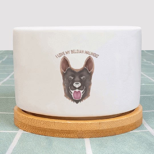 Dog Lover - I Love My Belgian Malinois Plant Pots