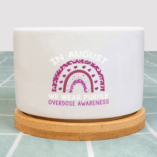 August Wear Purple Overdose Awareness Month Plant Pots