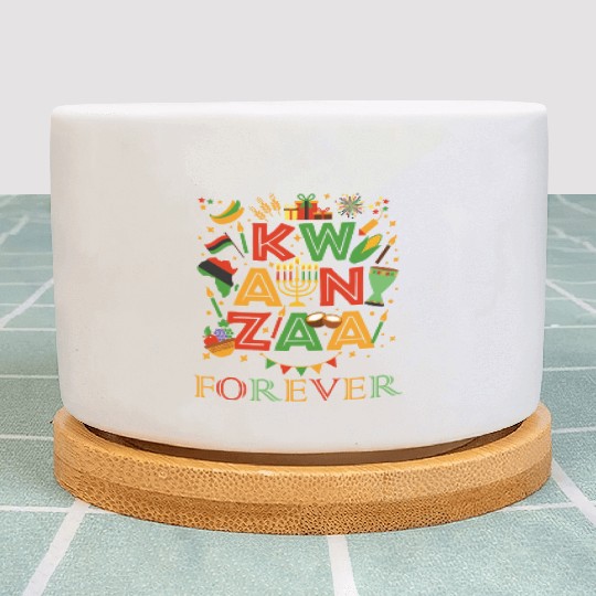 Happy Kwanzaa Forever Christmas Blessing Kinara Plant Pots