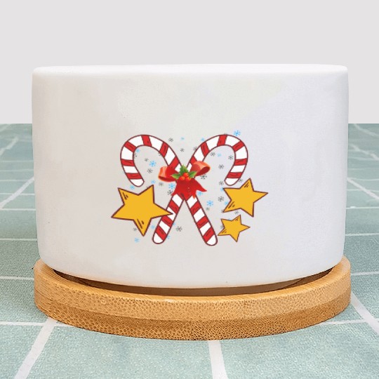 Christmas candy cane for holidays Plant Pots