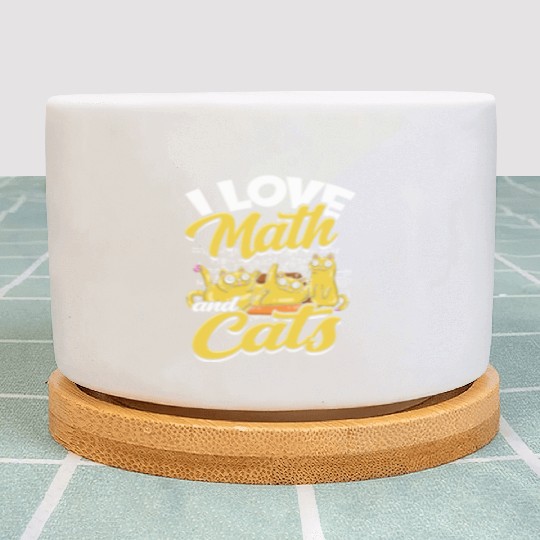 I love math and cats - mathematical Plant Pots