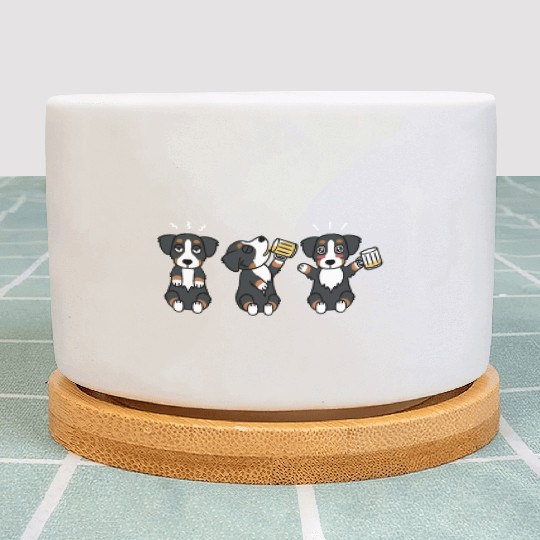 Bernese Mountain Dog Beer Lover Plant Pots