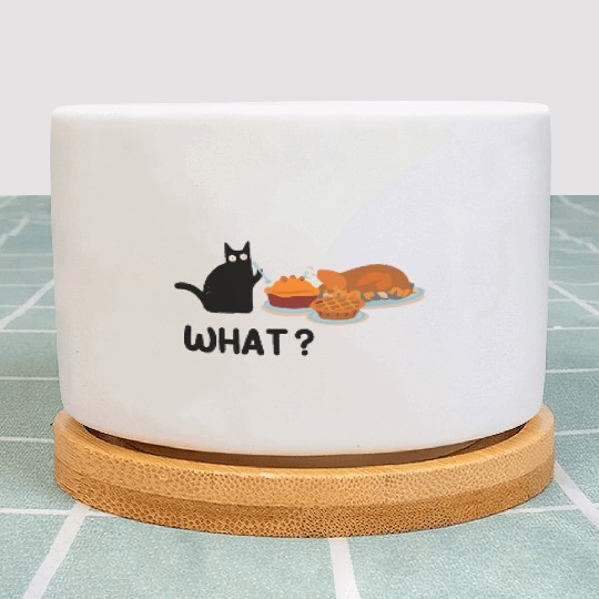 Thanksgiving -Turkey Dinner Thanksgiving What Cat Plant Pots