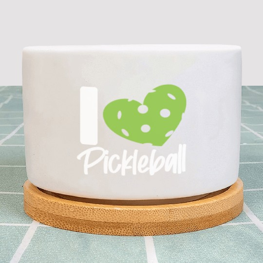Pickleball Heart I Love Pickleball Plant Pots