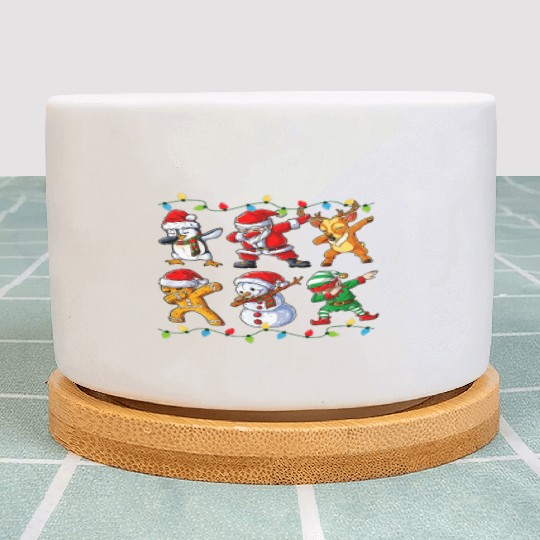 Dabbing Santa Elf Friends Christmas Boys Girls Men Plant Pots