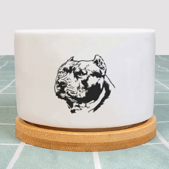 Pit Bull Terrier Dog Pet Breed Plant Pots