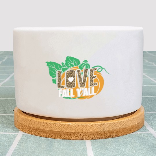 Halloween Plant Pots, Love Fall Y'all Cute Pumpkin