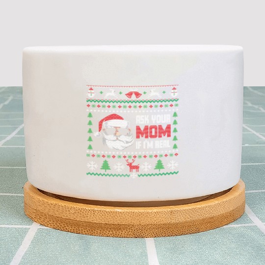 Santa Claus Ask Your Mom If Santa Is Real Plant Pots