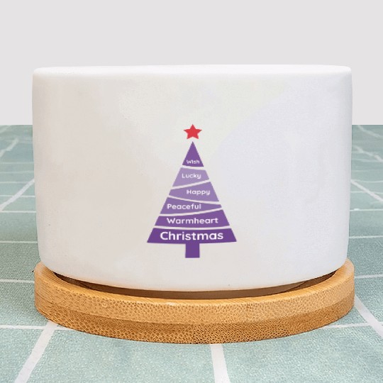 Minimalist Mauve Purple Christmas Pine Plant Pots