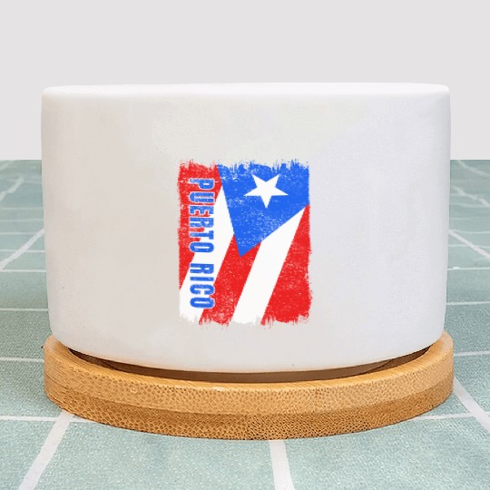 Puerto Rico flag Plant Pots