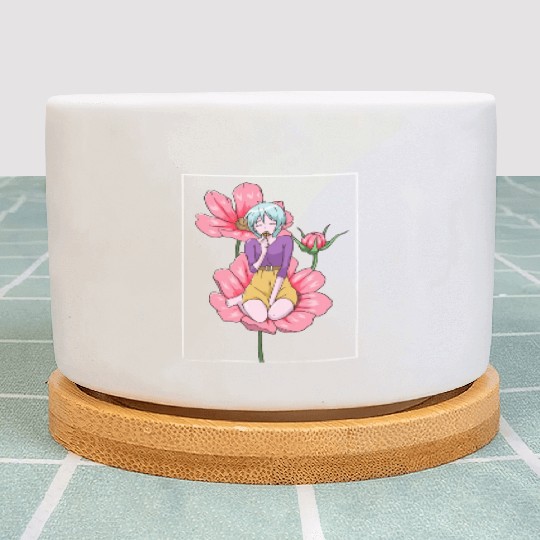 Bloomcore Aesthetic Anime Girl Flowers Cottagecore Plant Pots