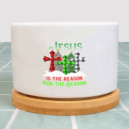 Jesus Is the Reason for the Season Holiday Christm Plant Pots