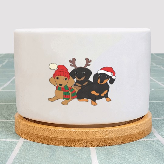 Dachshund Christmas Cute Dachshund Dachshund Lover Plant Pots
