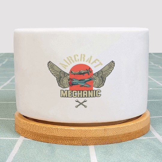 Aircraft Mechanic Aviation Aeromechanics Plant Pots