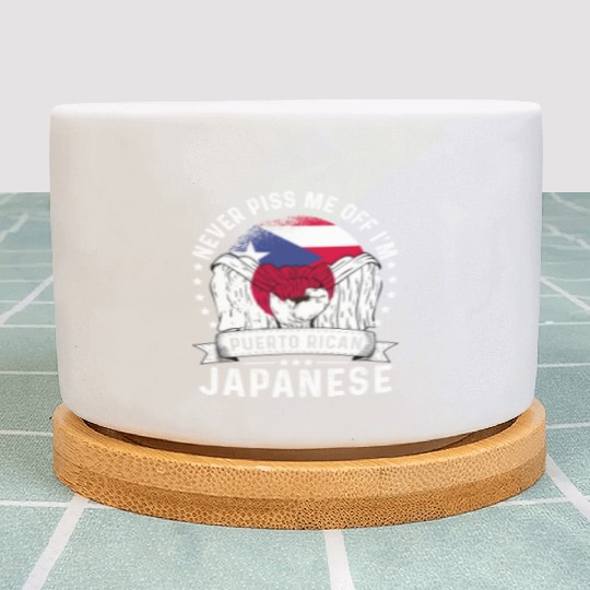 Puerto Rico Flag Japan Grown Funny Humor Plant Pots