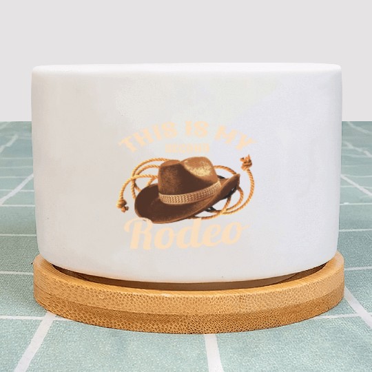 Rodeo Bull Riding Livestock Show Farmer Cattle Plant Pots