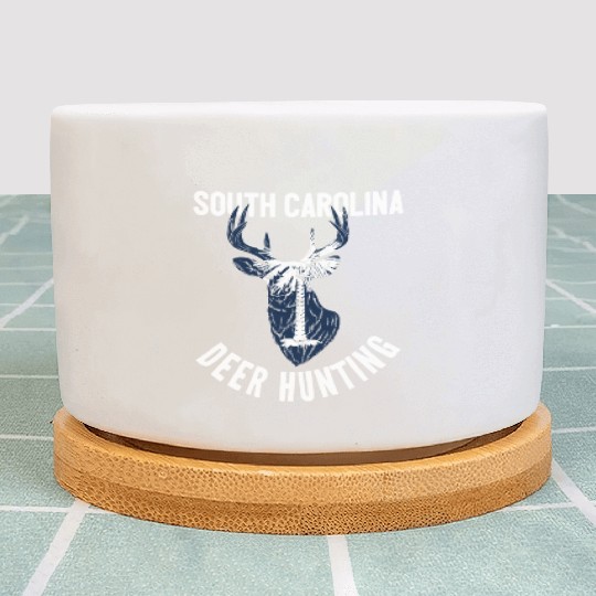South Carolina Deer Hunting Buck Stag Hunter Plant Pots