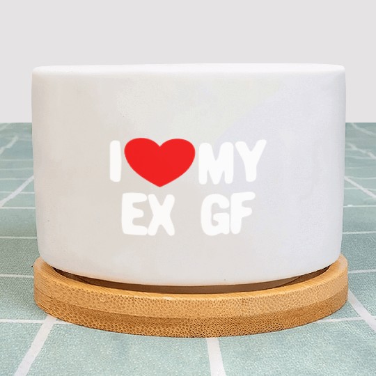 I Love My Ex GF Funny Mens I Love My Ex Girlfriend Plant Pots