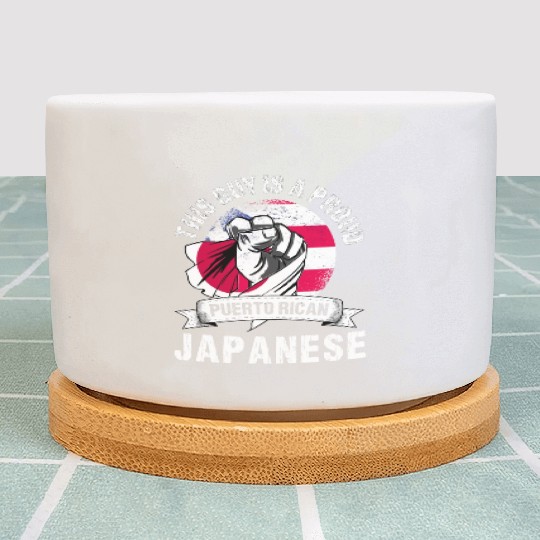 Puerto Rico Flag Japan Grown Men Boys Guy Plant Pots