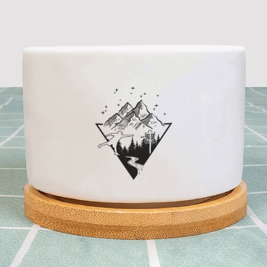 Disc Golf - Disc Golfing Player Ultimate Frisbee Plant Pots