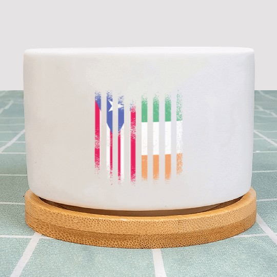 Puerto Rico Flag Ireland Grown Flags Stripes Plant Pots