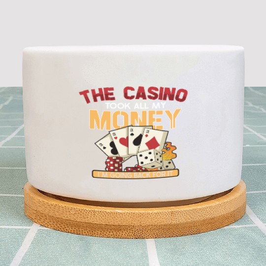 Poker Casino Poker Player Gambling Roulette Gift Plant Pots