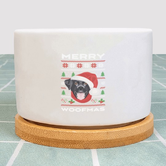 Labrador Merry Christmas Plant Pots