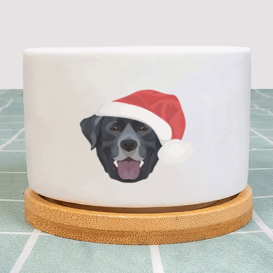 Labrador Merry Christmas Plant Pots