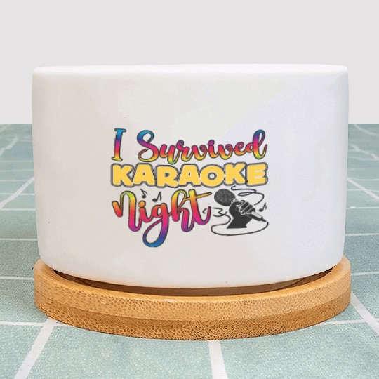 Karaoke Singer 80s Retro I Plant Pots
