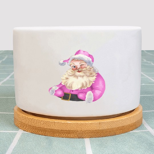 Retro Pink Santa Claus-Retro Pink Santa Claus Wate Plant Pots