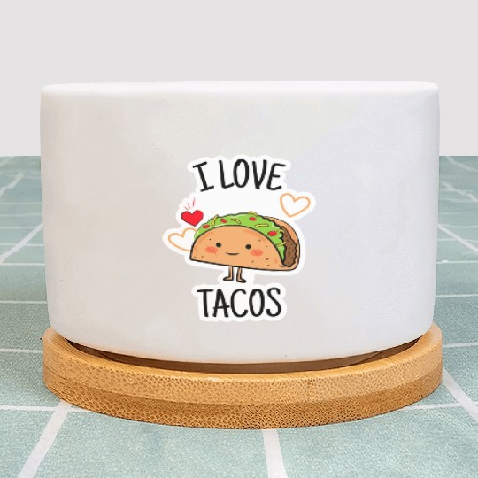 I Love Tacos Plant Pots