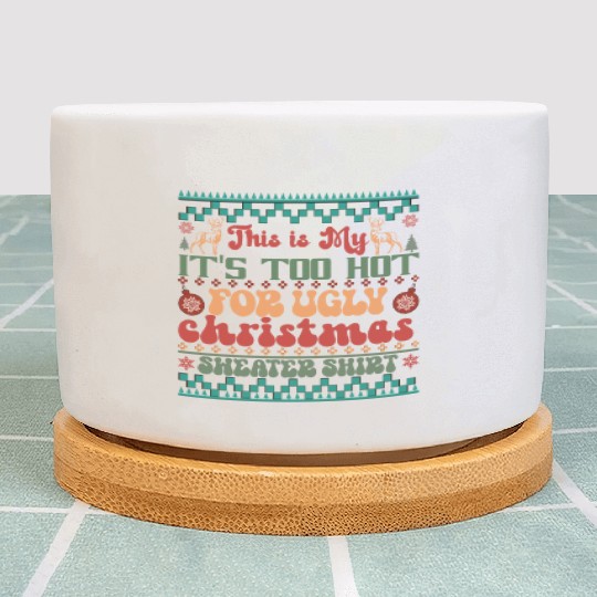 retro vintage pink santa claus Plant Pots