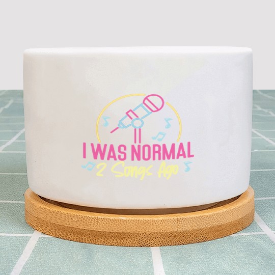 Karaoke Singer 80s Retro I Was Plant Pots