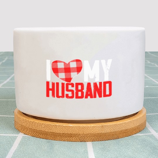 I Love My Hubby Valentines Day Marriage Cupid Love Plant Pots