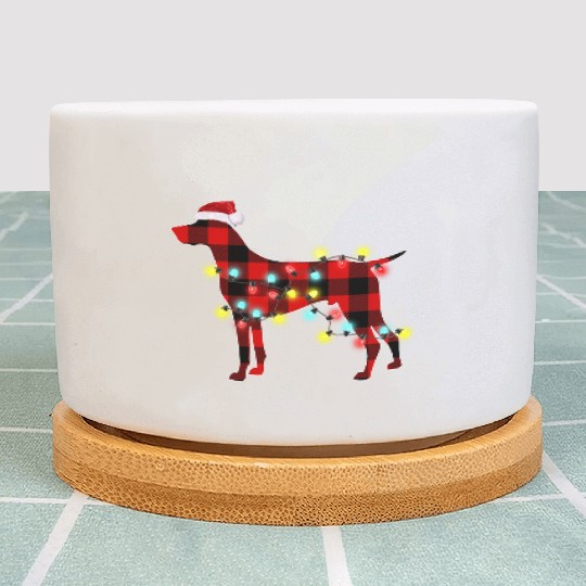 German Shorthaired Pointer Christmas Dog Lover Plant Pots