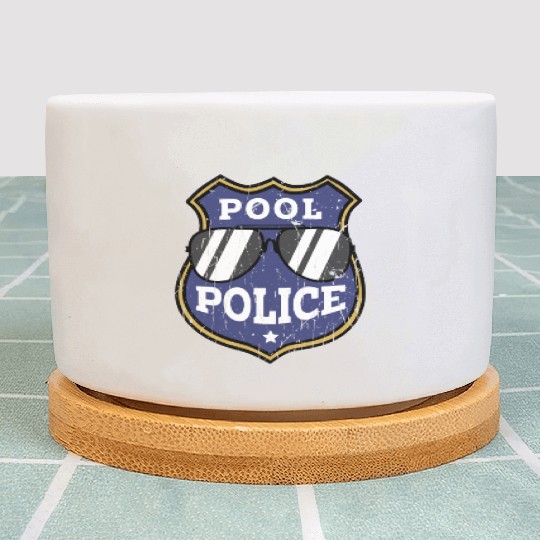 Pool Police - pool lifeguard Plant Pots