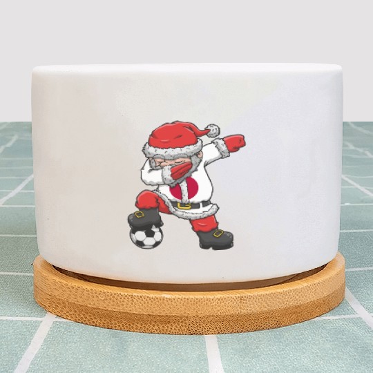 Soccer Boy Dabbing Santa Christmas Jersey Japan Plant Pots