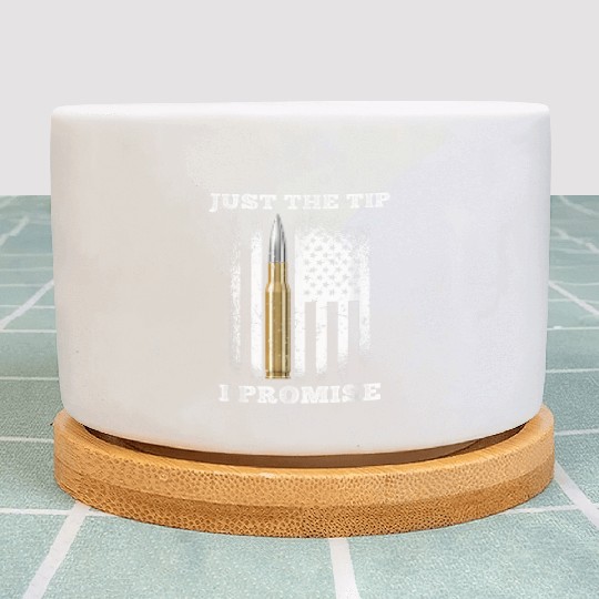 Just The Tip I Promise Gun Lovers Veteran Us Flag Plant Pots