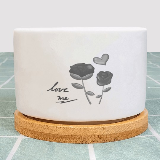 two flowers nature plant flower grey Plant Pots