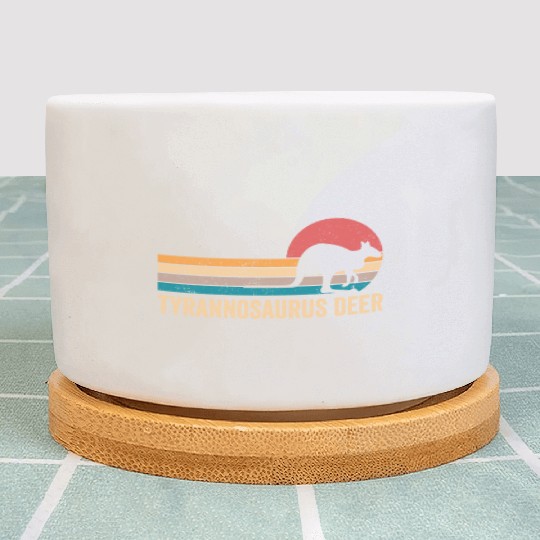 Funny Kangaroo Tyrannosaurus Deer Retro Plant Pots